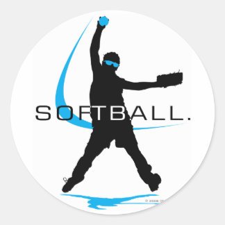 Softball - Pitcher Classic Round Sticker