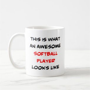 softball player, awesome coffee mug