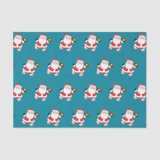 Softball Player Christmas Tissue Paper (Front)