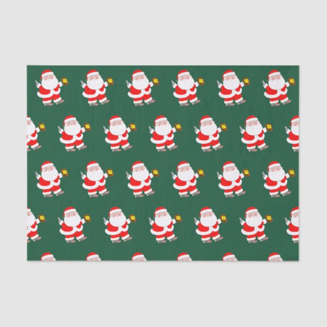 Softball Player Christmas Tissue Paper (Front)