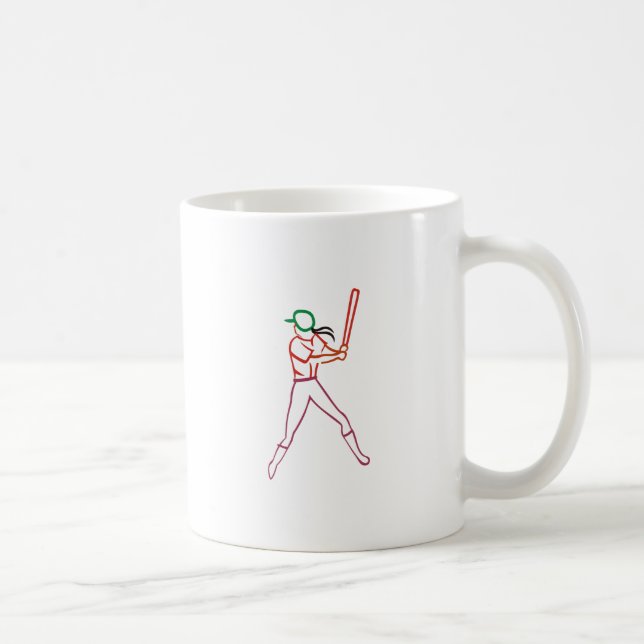 Softball Player Coffee Mug (Right)
