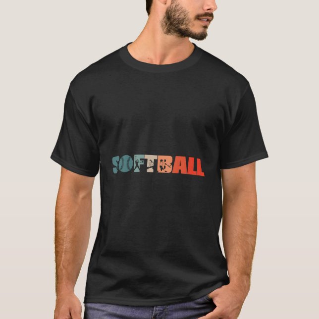Softball Player Pitcher Catcher Softball T-Shirt (Front)