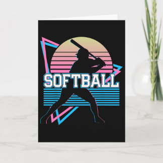 Softball Player Retro  Card