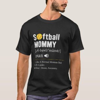 Softball Player Sport Softball Mummy Definition T-Shirt