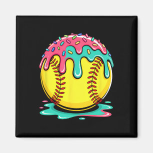 Softball Player Teen Girls Softball Drip Girls Ice Magnet