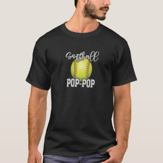 Softball Pop Pop Vintage Softball Family Matching T-Shirt