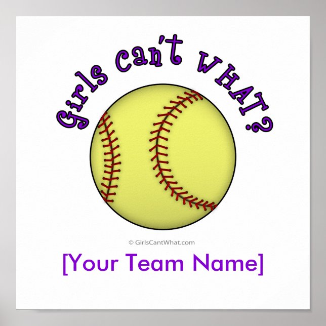 Softball-Purple Poster (Front)