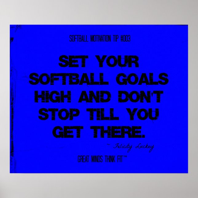 Softball Quotes in Threads 003 Poster (Front)