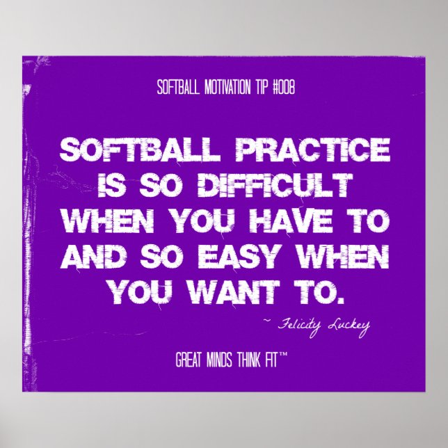 Softball Quotes in Threads 008 Poster (Front)