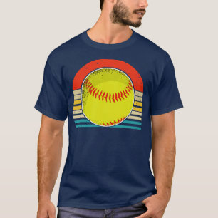 Softball retro vintage art softball lovers gift id T-Shirt