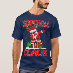 Softball Santa Claus Christmas Matching Costume T-Shirt