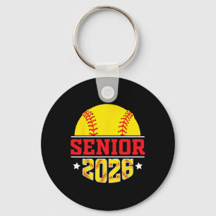 Softball Senior 2026 Cl Of 26 Senior Softball Girl Key Ring