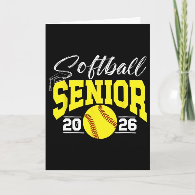 Softball Senior 2026 Senior Softball Player 2026  Card (Front)