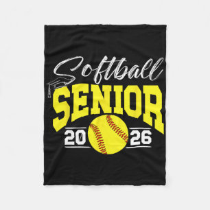 Softball Senior 2026 Senior Softball Player 2026 Fleece Blanket