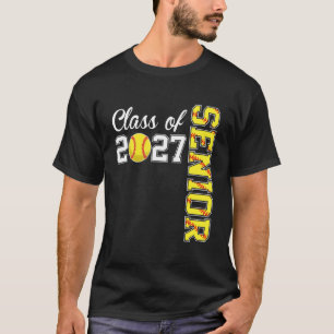 Softball Senior 2027 Class of 27 Graduation T-Shirt