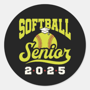 Softball Senior Class of 2025 Classic Round Sticker