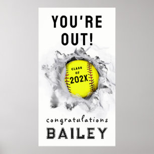 Softball Senior Night Graduation Poster
