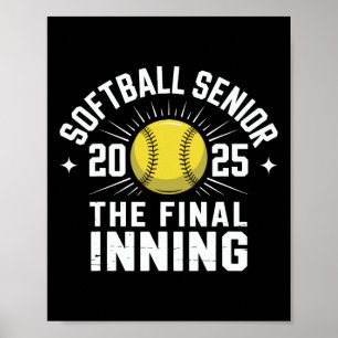 Softball Senior Night Senior Cl Of 2025 Graduation Poster