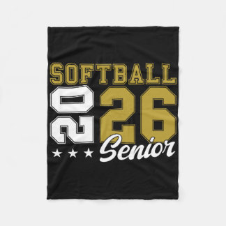 Softball Senior Night Softball Senior 2026 Graduat Fleece Blanket