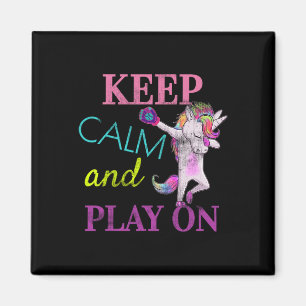 Softball Shirt Unicorn Dabbing Girls Keep Calm And Magnet
