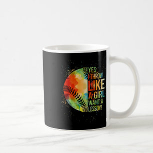 Softball-shirt Yes I Throw Like A Girl Funny Mom T Coffee Mug
