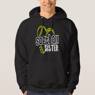 Softball Sister For Men Women Boys Girls Hoodie