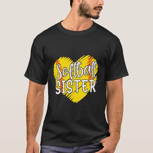 Softball Sister S For Women Baller Sister Gift For T-Shirt (Front)