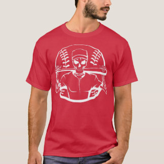 Softball Skeleton Player Team Practice  T-Shirt