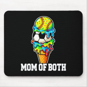 Softball Soccer Mom Ice Cream Drip Summer Game Day Mouse Mat