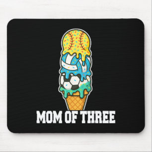 Softball Soccer Volleyball Mom Ice Cream Summer Ga Mouse Mat