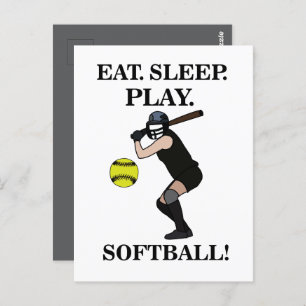 Softball Sports Player  Postcard