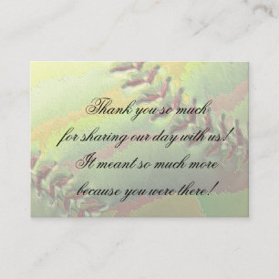 Softball Sports Theme Escort Table Assignment Place Card