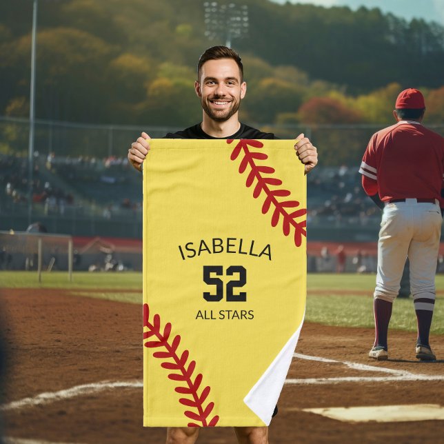 softball sports towel, coach bath towel (Creator Uploaded)