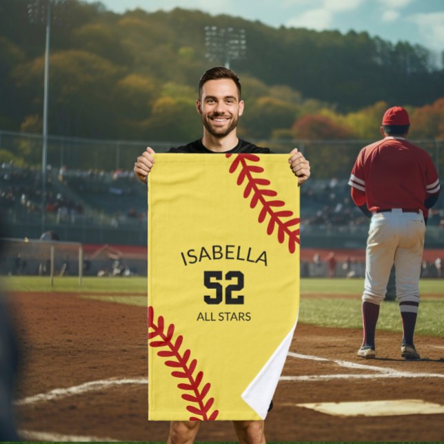 softball sports towel, coach bath towel (Creator Uploaded)