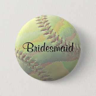 Softball Sports Wedding Theme Wedding Party 6 Cm Round Badge