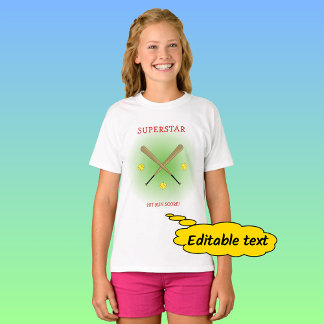 Softball star custom text T-Shirt