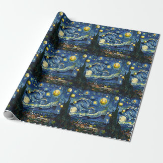 Softball Starry Night Wrapping Paper
