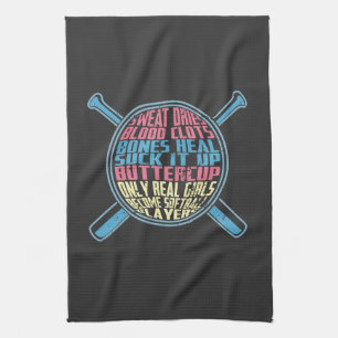 Softball Tea Towel