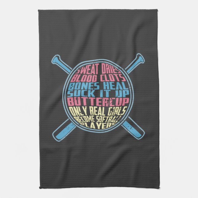 Softball Tea Towel (Vertical)