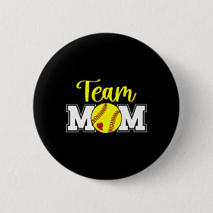 Softball Team Mom Appreciation Softball Team Mama 6 Cm Round Badge