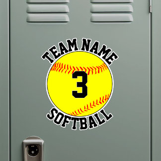 Softball Team Name and Player Number Custom Sports