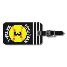 Softball Team Name and Player Number Fastpitch Bag