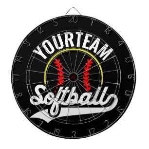 Softball Team Player ADD NAME Personalised League Dartboard