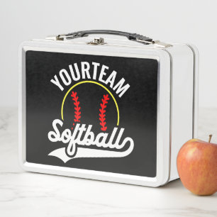 Softball Team Player ADD NAME Personalised League Metal Lunch Box
