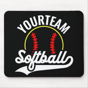 Softball Team Player ADD NAME Personalised League Mouse Mat
