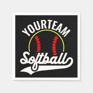 Softball Team Player ADD NAME Personalised League Napkin