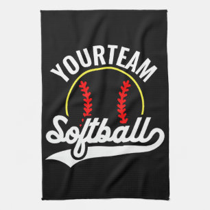 Softball Team Player ADD NAME Personalised League Tea Towel