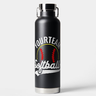 Softball Team Player ADD NAME Personalised League Water Bottle