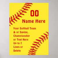Softball Team Posters Softball Posters for Players
