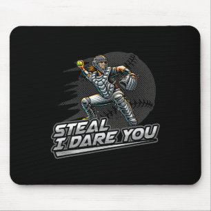 Softball Teen Girl Steal I Dare You Baddie Catcher Mouse Mat